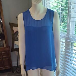 Vince Camuto Blue Sleeveless Tank Top